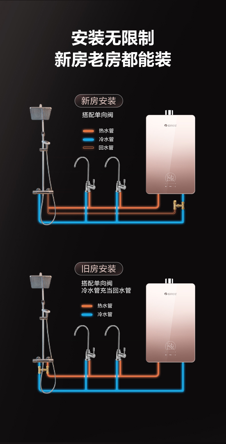 格力瞬沐王零冷水燃氣熱水器